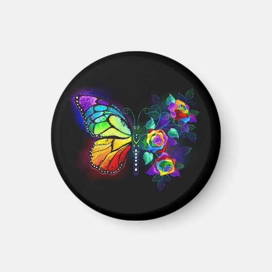 Regenbogenschmetterling Magnet (Vorne)