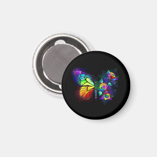 Regenbogenschmetterling Magnet (Vorderseite/Rückseite)