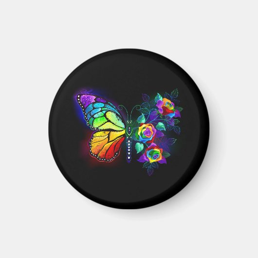 Regenbogenschmetterling Magnet (Vorne)