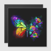 Regenbogenschmetterling Magneteinladung (Vorne/Hinten)