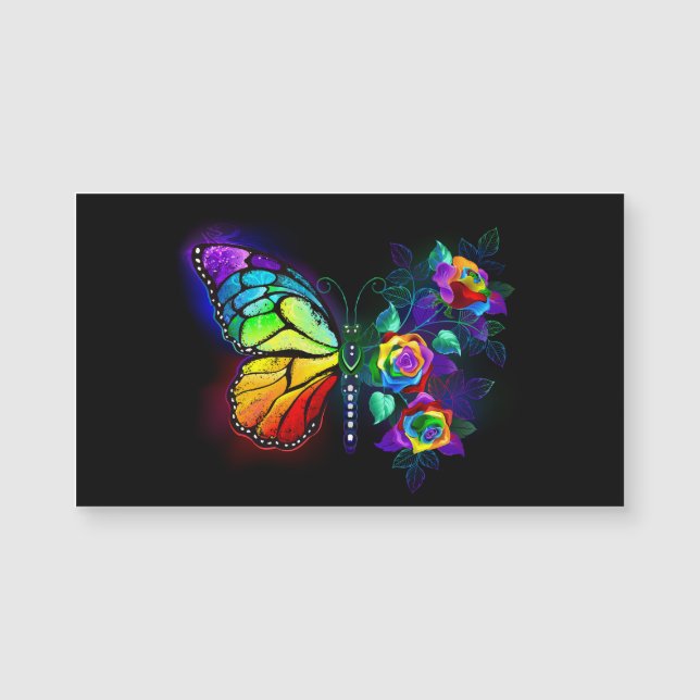 Regenbogenschmetterling Magnetkarte (Vorderseite)