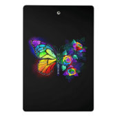 Regenbogenschmetterling Mini Klemmbrett (Rückseite)