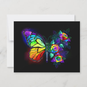 Regenbogenschmetterling Mitteilungskarte
