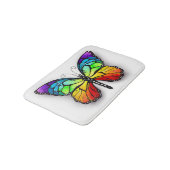 Regenbogenschmetterling Monarch Badematte (Schrägansicht)