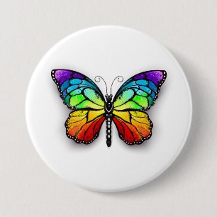 Regenbogenschmetterling Monarch Button