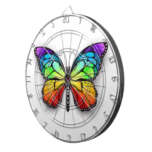 Regenbogenschmetterling Monarch Dartscheibe (Vorderseite rechts)