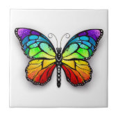Regenbogenschmetterling Monarch Fliese (Vorderseite)