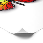 Regenbogenschmetterling Monarch Fotodruck (Ecke)
