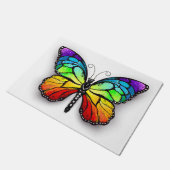Regenbogenschmetterling Monarch Fußmatte (Schrägansicht)