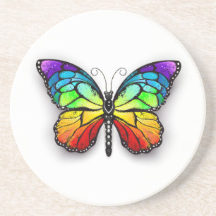 Regenbogenschmetterling Monarch Getränkeuntersetzer