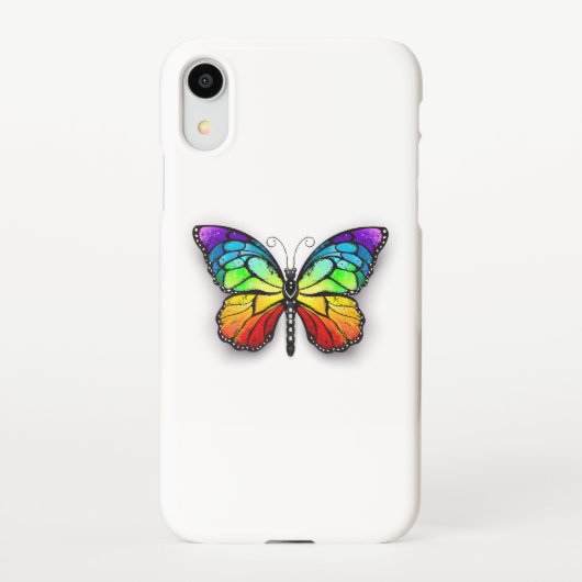 Regenbogenschmetterling Monarch iPhone Hülle (Rückseite)
