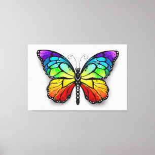 Regenbogenschmetterling Monarch Leinwanddruck