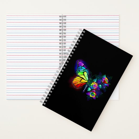 Regenbogenschmetterling Notizblock (Innen)