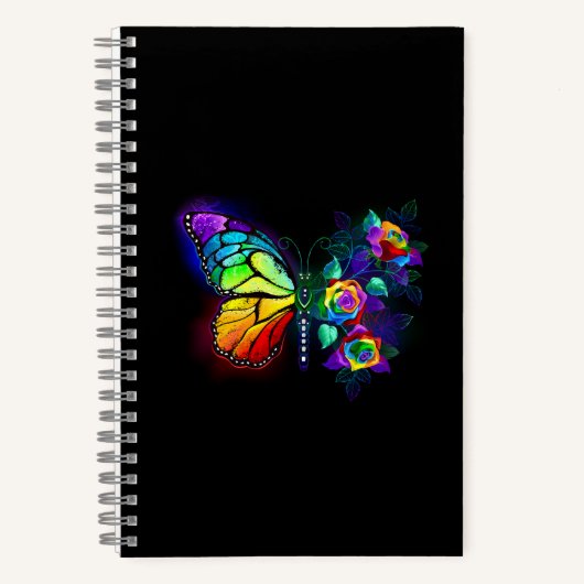 Regenbogenschmetterling Notizblock (Vorderseite)