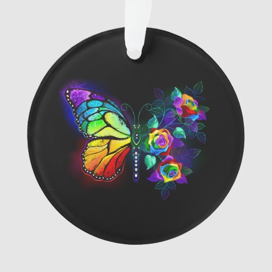Regenbogenschmetterling Ornament (Vorderseite)