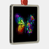 Regenbogenschmetterling Ornament Aus Metall (Rechts)