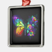 Regenbogenschmetterling Ornament Aus Metall (Links)