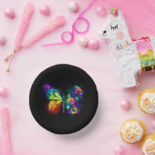 Regenbogenschmetterling Pappteller (Party)