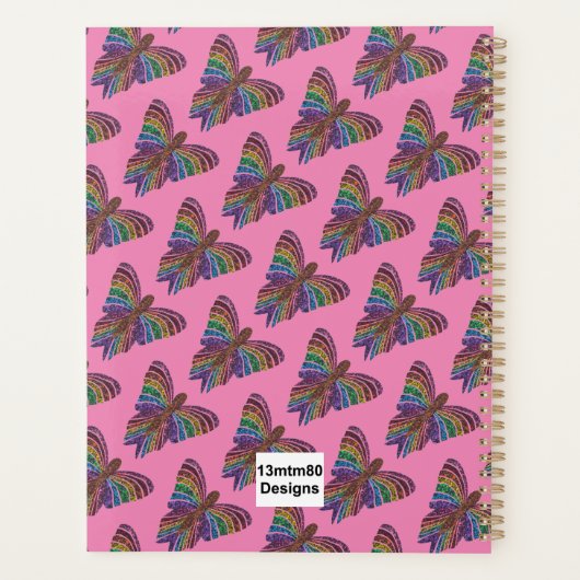 Regenbogenschmetterling (pink) - Planer (Rückseite)