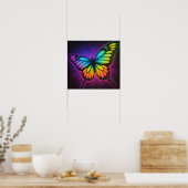 RegenbogenSchmetterling Poster (Küche)