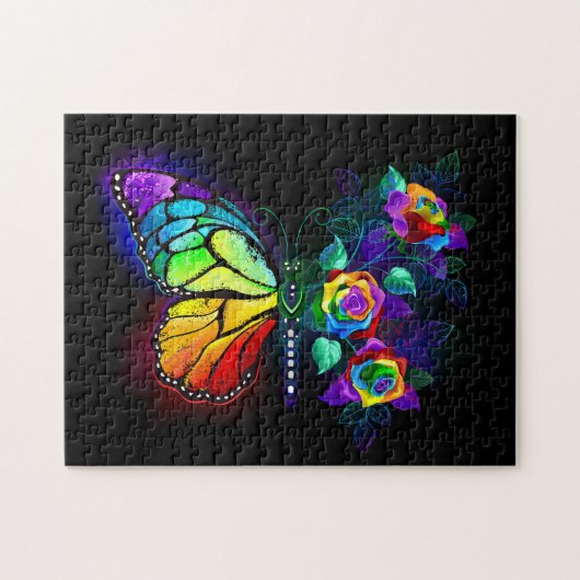 Regenbogenschmetterling Puzzle (Horizontal)