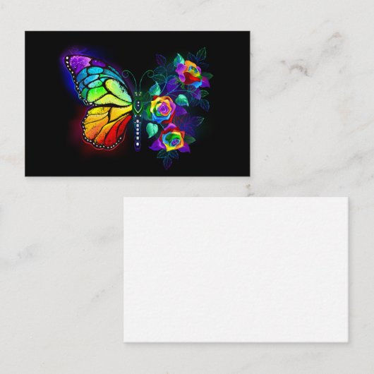 Regenbogenschmetterling Rabattkarte (Vorne/Hinten)