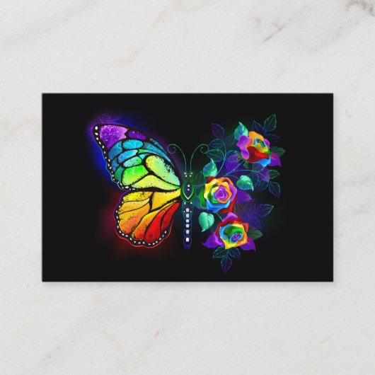 Regenbogenschmetterling Rabattkarte (Vorderseite)