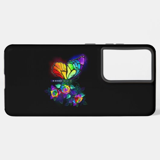 Regenbogenschmetterling Samsung Galaxy Hülle (Linke Seite)