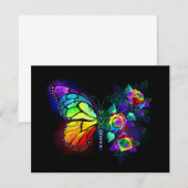 Regenbogenschmetterling Save The Date (Vorne/Hinten)