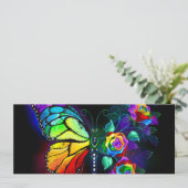 Regenbogenschmetterling Save The Date (Stehend Vorderseite)