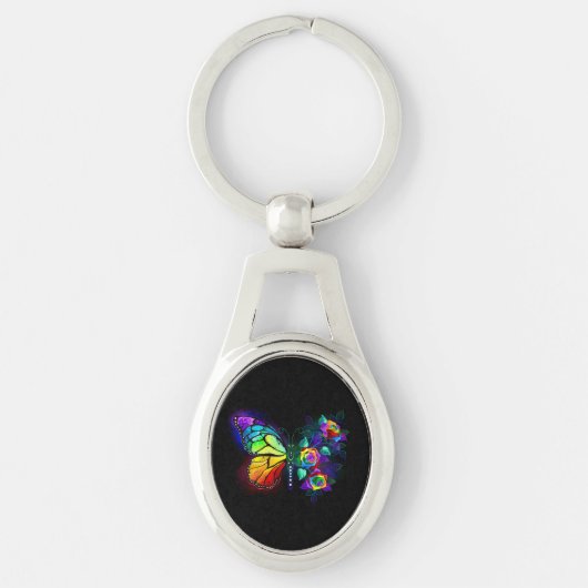 Regenbogenschmetterling Schlüsselanhänger (Vorderseite)
