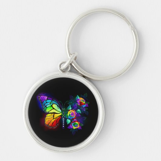 Regenbogenschmetterling Schlüsselanhänger (Vorne)