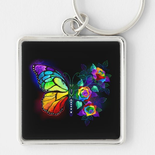 Regenbogenschmetterling Schlüsselanhänger (Vorne)