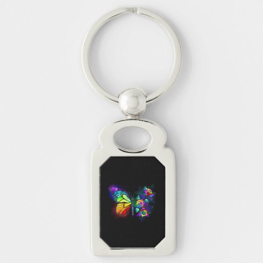 Regenbogenschmetterling Schlüsselanhänger (Vorderseite)