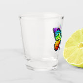 Regenbogenschmetterling Schnapsglas (Links)
