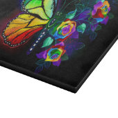 Regenbogenschmetterling Schneidebrett (Ecke)