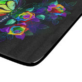 Regenbogenschmetterling Schneidebrett (Ecke)