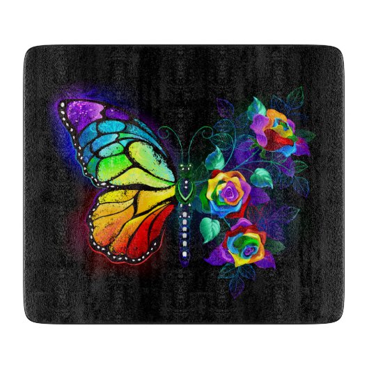 Regenbogenschmetterling Schneidebrett (Vorderseite)