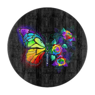 Regenbogenschmetterling Schneidebrett