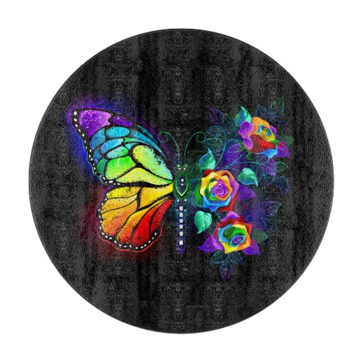 Regenbogenschmetterling Schneidebrett (Vorderseite)