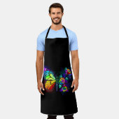 Regenbogenschmetterling Schürze (Getragen)