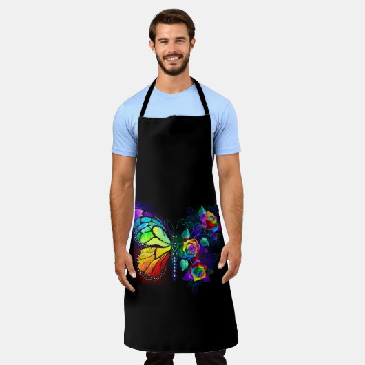 Regenbogenschmetterling Schürze (Getragen)
