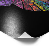 Regenbogenschmetterling (schwarz) - Foto Print (Ecke)