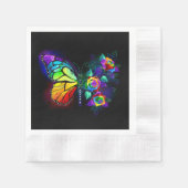Regenbogenschmetterling Serviette (Vorderseite)