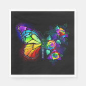 Regenbogenschmetterling Serviette (Vorderseite)