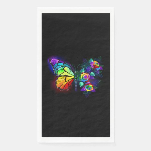 Regenbogenschmetterling Serviette (Vorderseite)