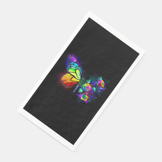 Regenbogenschmetterling Serviette (Ecke)