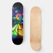 Regenbogenschmetterling Skateboard (Vorderseite)