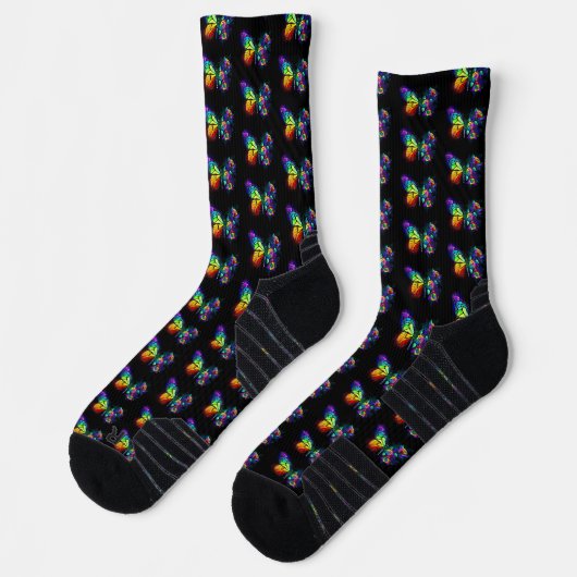 Regenbogenschmetterling Socken (Links)