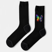 Regenbogenschmetterling Socken (Linkes Detail)